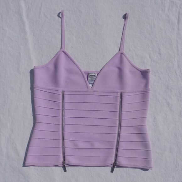 Early-mid 90s Herve Leger double zip bandage tank‎ top - Picture 1 of 7
